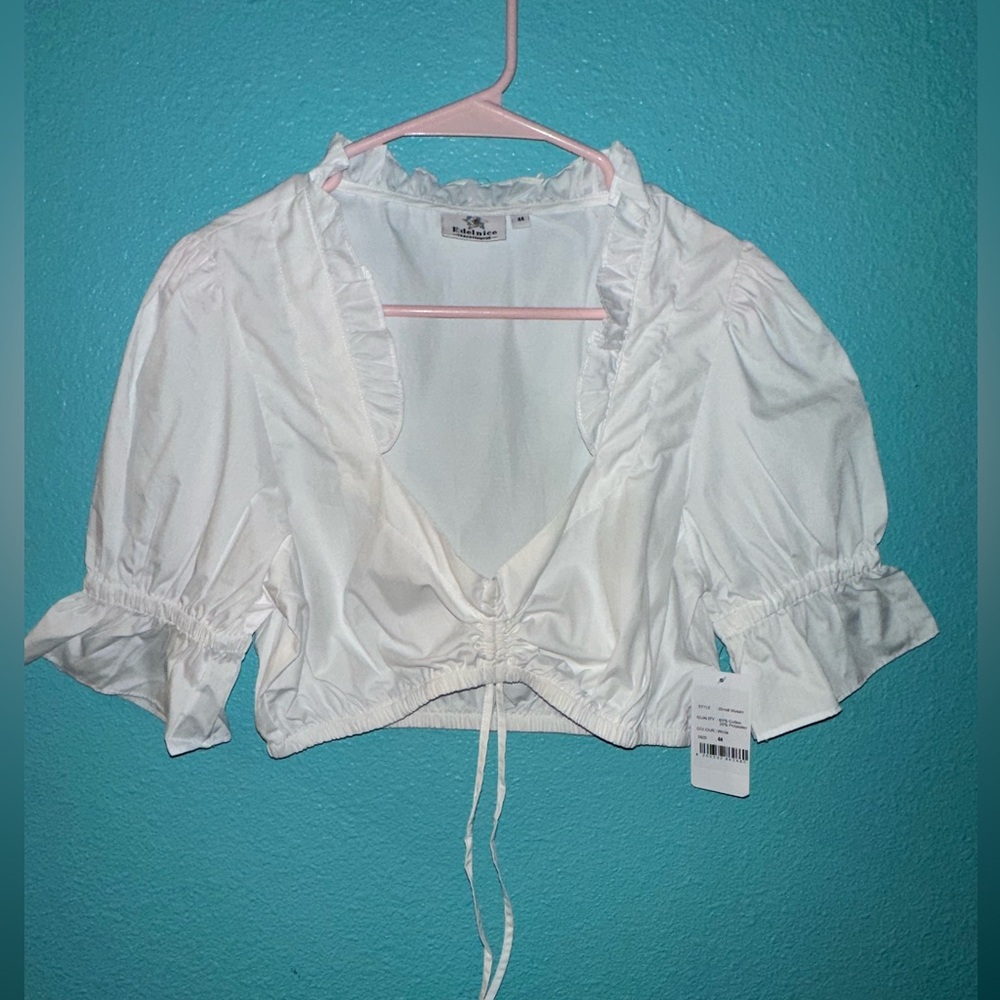 Edelnice White Ruffled Blouse